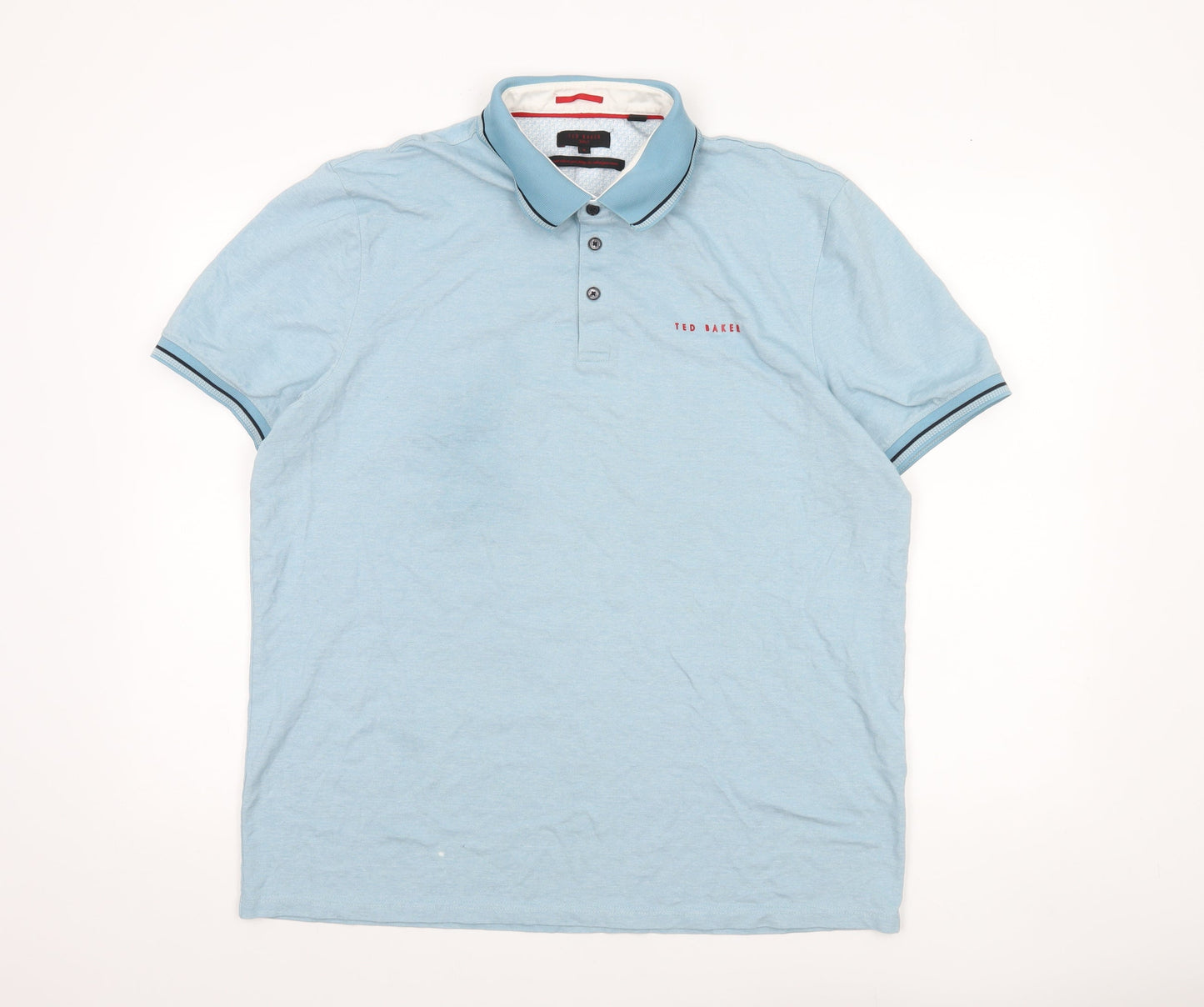 Ted Baker Men’s Blue L Polo Shirt Golf Cotton Stretch Short Sleeve