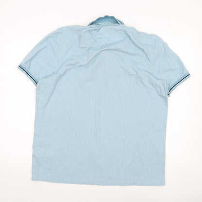 Ted Baker Men’s Blue L Polo Shirt Golf Cotton Stretch Short Sleeve