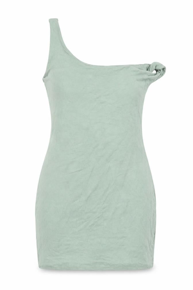 Oh Polly Women Green One Shoulder Bodycon Mini Dress Size 12