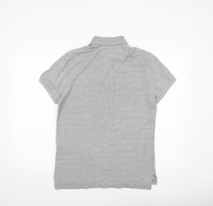 American Eagle Men’s Grey Polo Shirt Athletic Fit Size S