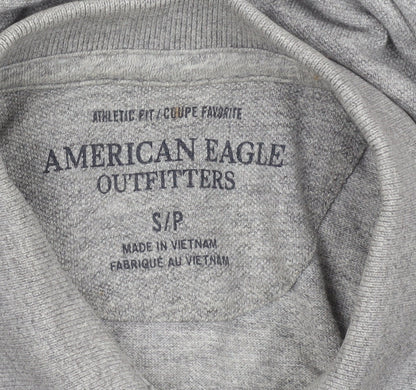 American Eagle Men’s Grey Polo Shirt Athletic Fit Size S