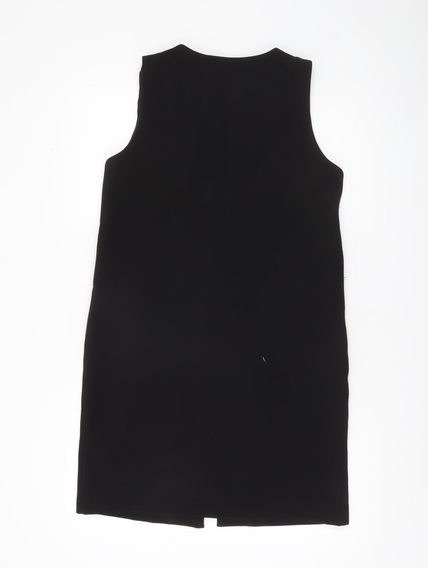 Oasis Women’s Black Shift Dress Size 10 Sleeveless Zip Classic Workwear