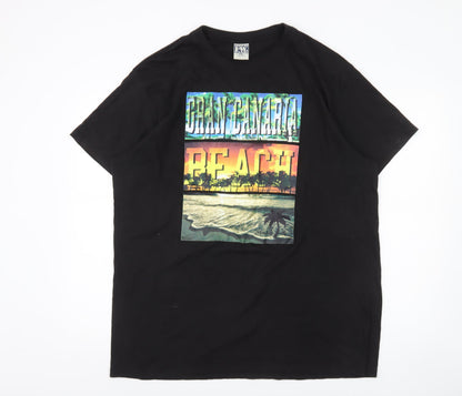 Impulse Wear Men’s Black 2XL Gran Canaria Beach Graphic T-Shirt