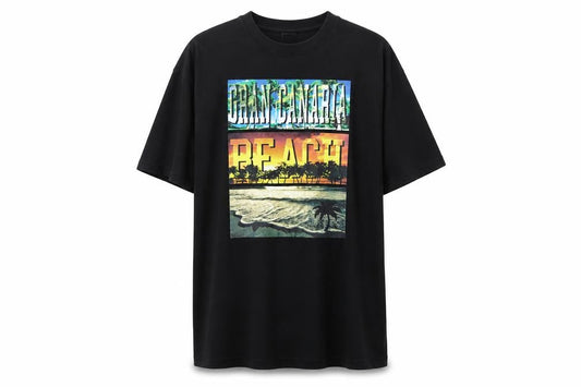 Impulse Wear Men’s Black 2XL Gran Canaria Beach Graphic T-Shirt