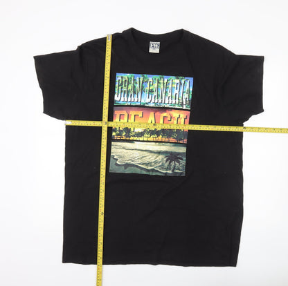 Impulse Wear Men’s Black 2XL Gran Canaria Beach Graphic T-Shirt