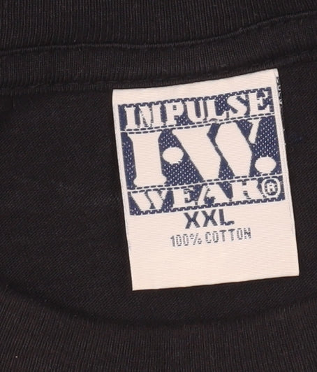 Impulse Wear Men’s Black 2XL Gran Canaria Beach Graphic T-Shirt