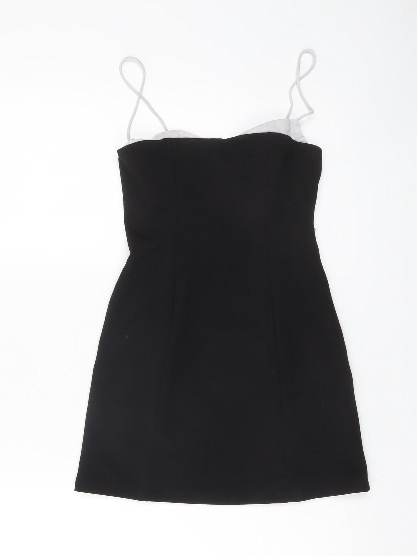 Pull&Bear Women’s Black Bodycon Short Dress Size 8 Sleeveless