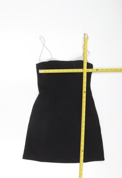Pull&Bear Women’s Black Bodycon Short Dress Size 8 Sleeveless
