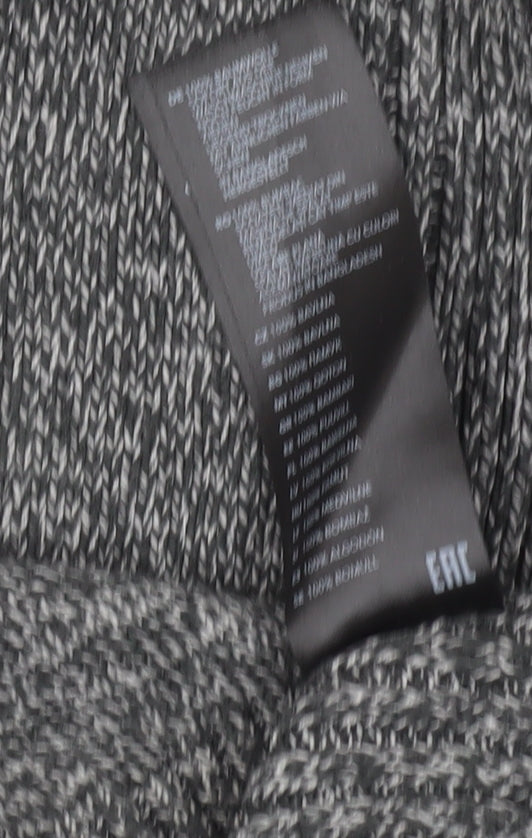 Maine New England Mens Grey Wool Blend 1/4 Zip High Neck Jumper M