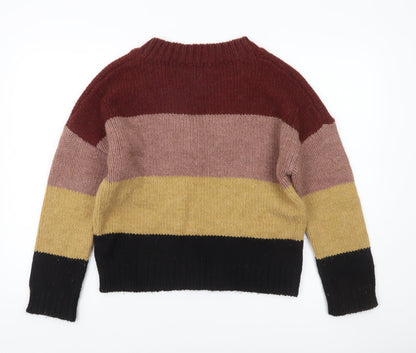 M.i.h Jeans Womens Multicoloured Striped V-Neck Jumper XS