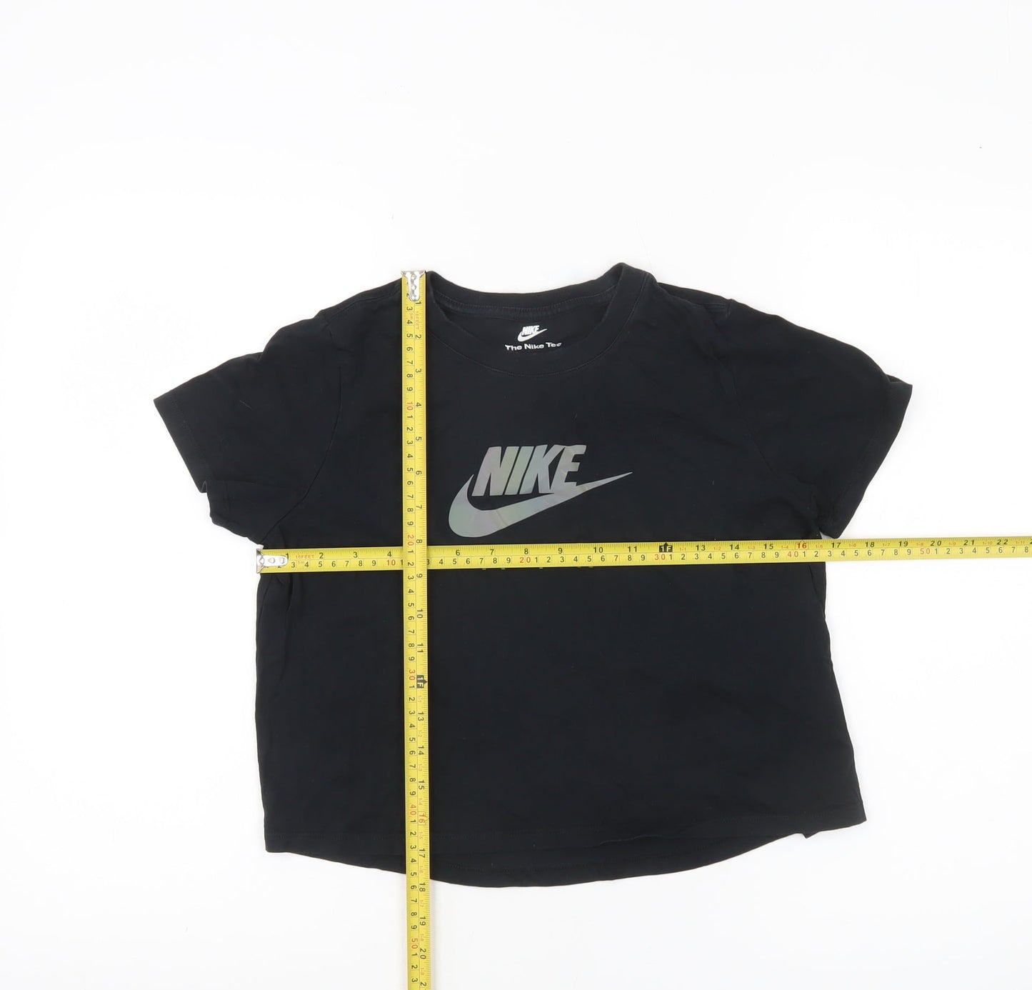 Nike Girls Black XL Short Sleeve Logo Sports T-Shirt