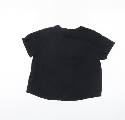 Nike Girls Black XL Short Sleeve Logo Sports T-Shirt