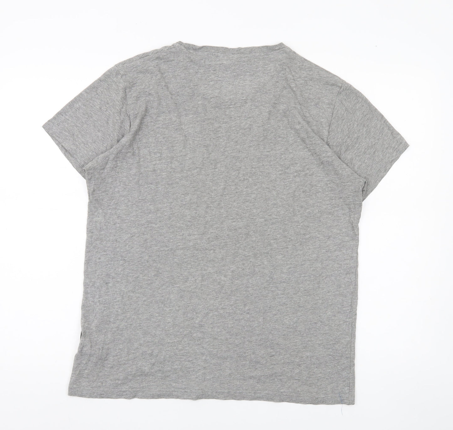 Pierre Cardin Mens Grey Crew Neck Jersey Cotton T-Shirt Size L