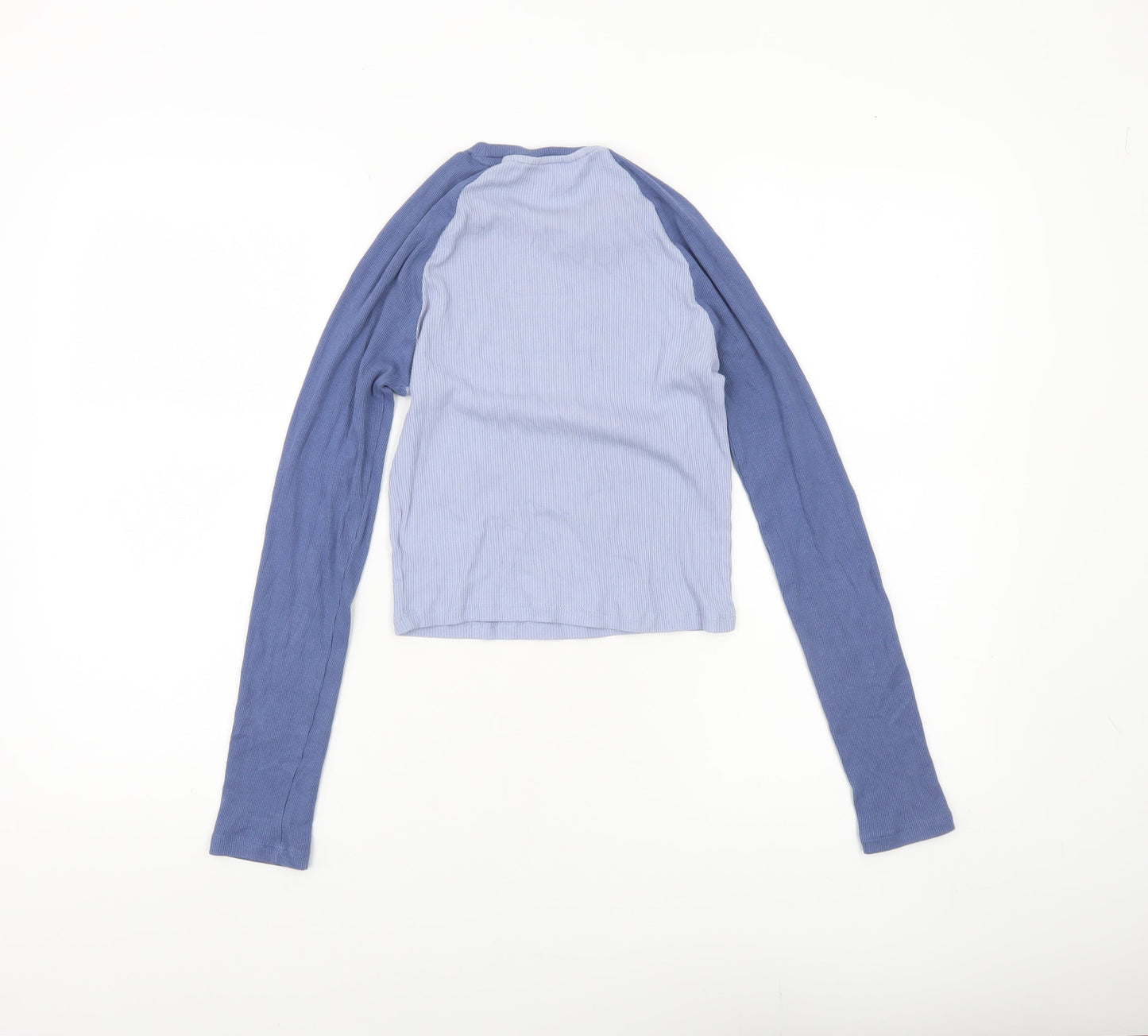 H&M Girls Blue Garfield Long Sleeve Cropped T-Shirt Size 14 Years
