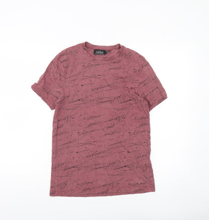 Topman Mens Red XXS Graphic Print Short Sleeve Crew Neck T-Shirt