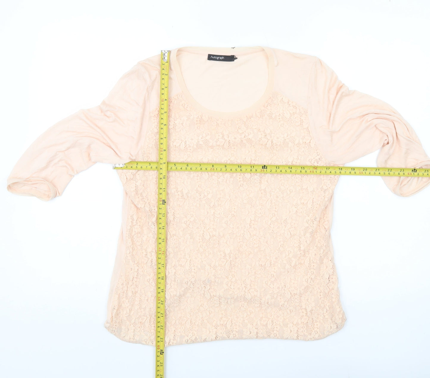 Marks and Spencer Autograph Women’s Beige Lace Blouse UK 14