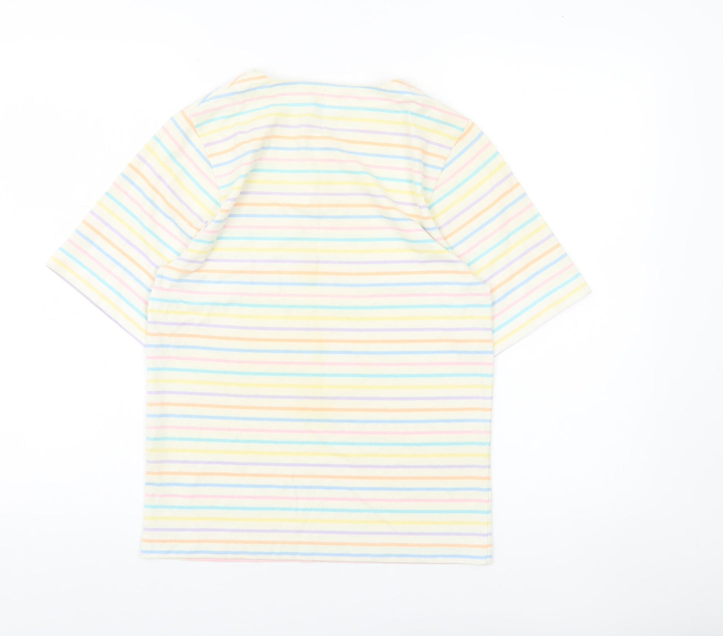 Top Notch Women’s Multicoloured Stripe Cotton T-Shirt Size 12
