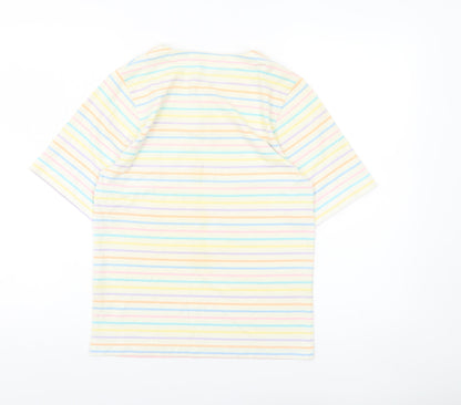 Top Notch Women’s Multicoloured Stripe Cotton T-Shirt Size 12