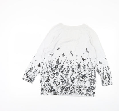 Womens UK Size 14 Monsoon White Pullover Jumper