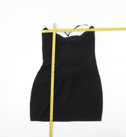 EGO Women’s Black Size 10 Strapless Bodycon Mini Dress