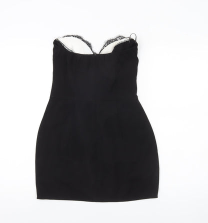 EGO Women’s Black Size 10 Strapless Bodycon Mini Dress