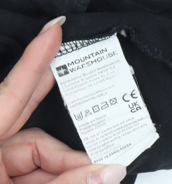 Mountain Warehouse Mens Black XL V-Neck Cotton T-Shirt