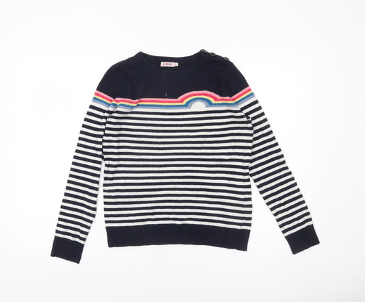 Cath Kidston Womens XS Multicoloured Striped Crew Neck Jumper