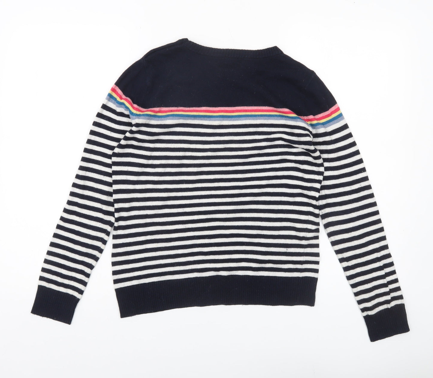 Cath Kidston Womens XS Multicoloured Striped Crew Neck Jumper