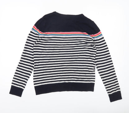 Cath Kidston Womens XS Multicoloured Striped Crew Neck Jumper
