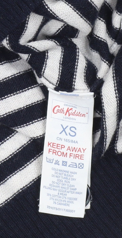 Cath Kidston Womens XS Multicoloured Striped Crew Neck Jumper