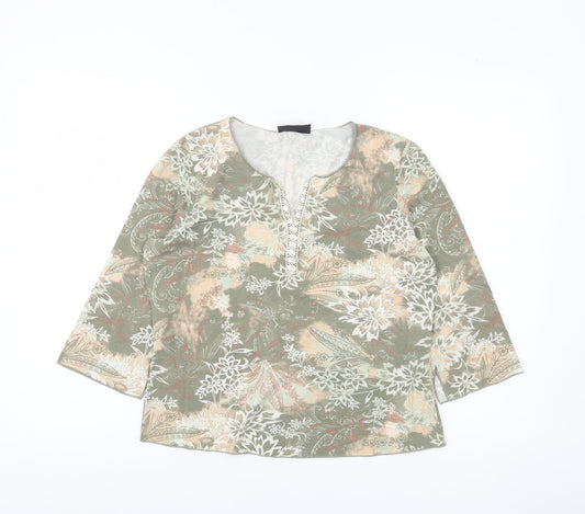 Additional front view of Principles women’s multicoloured floral tunic blouse, size UK 16