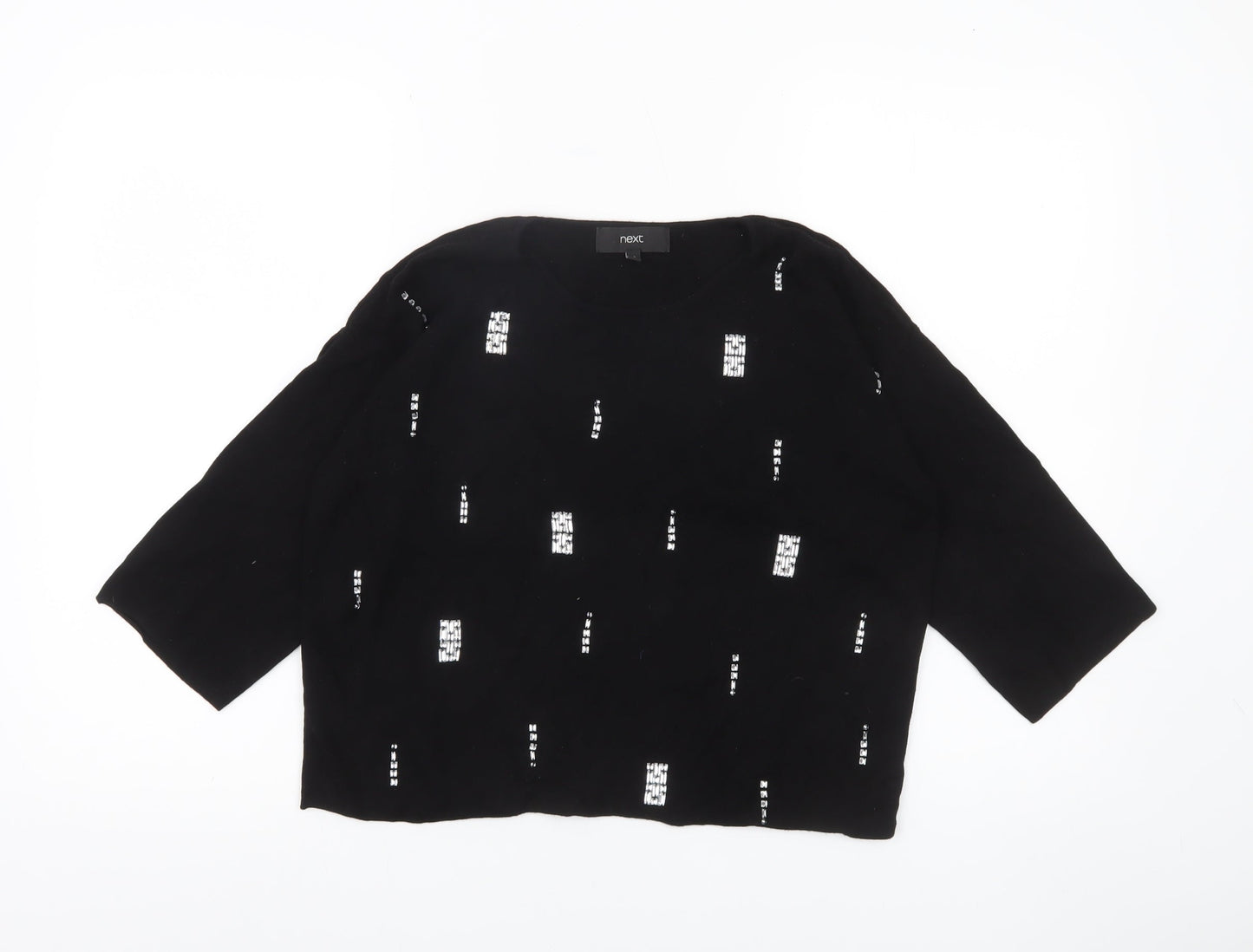 Womens UK Size 12 NEXT Black Pullover Jumper