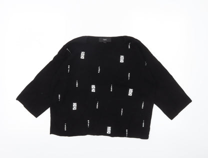Womens UK Size 12 NEXT Black Pullover Jumper