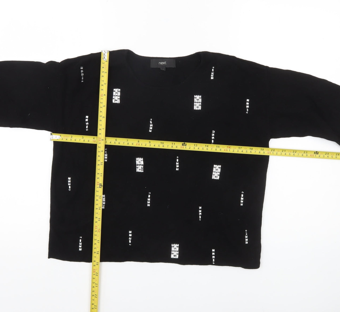 Womens UK Size 12 NEXT Black Pullover Jumper