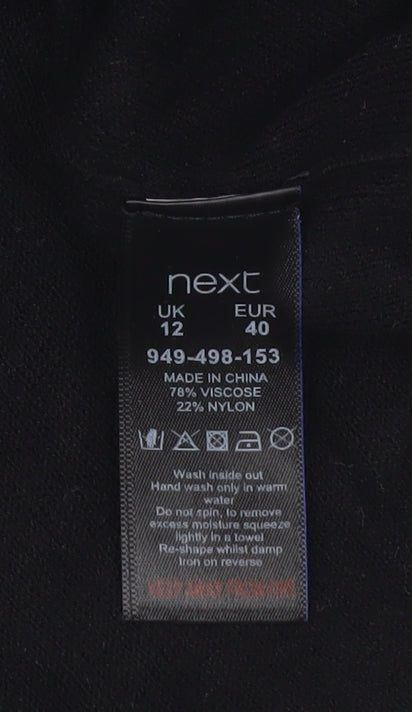 Womens UK Size 12 NEXT Black Pullover Jumper