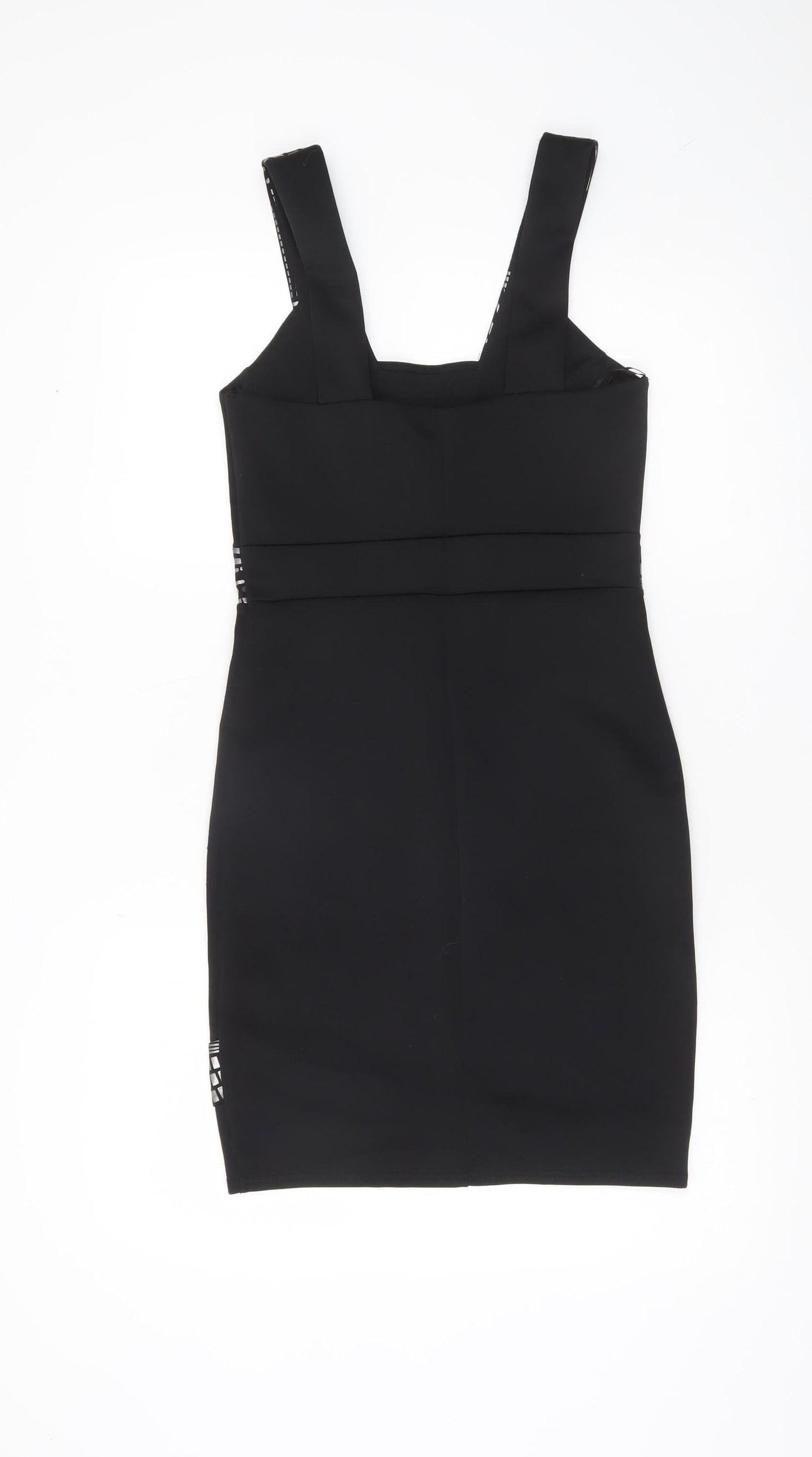 Miss Selfridge Women’s Black Bodycon Party Dress Size 8 Sleeveless V-Neck