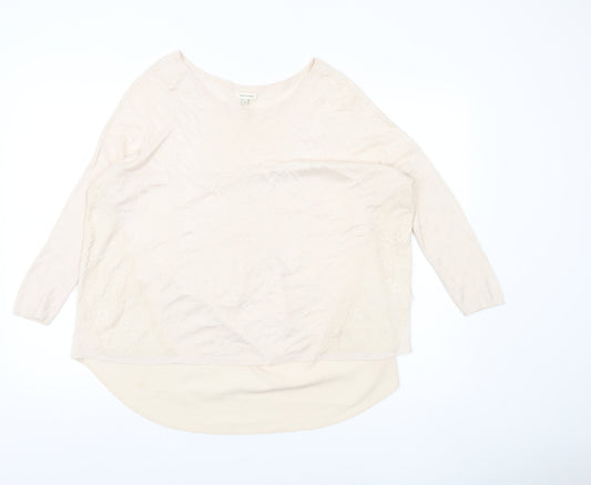 Womens UK Size 12 River Island Beige Pullover Jumper