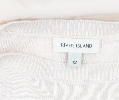 Womens UK Size 12 River Island Beige Pullover Jumper