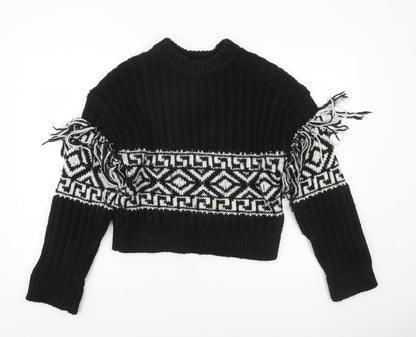 Womens UK Size XS H&M Black Pullover Jumper