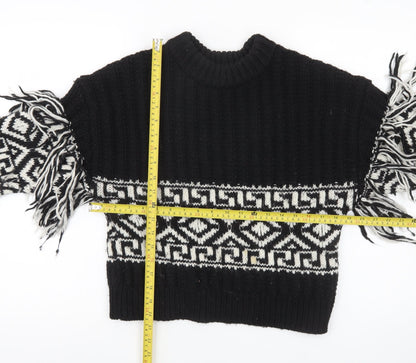 Womens UK Size XS H&M Black Pullover Jumper