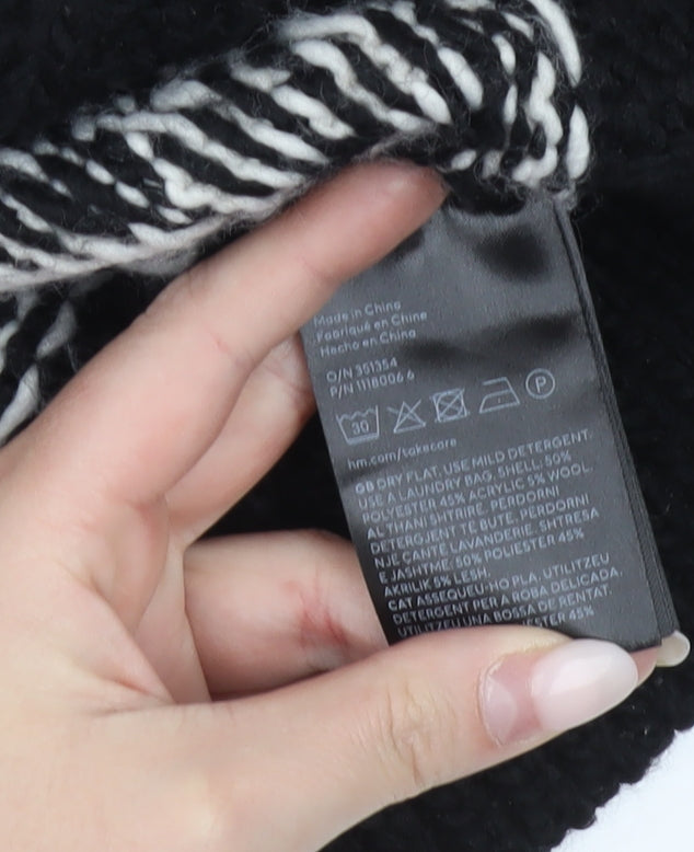 Womens UK Size XS H&M Black Pullover Jumper