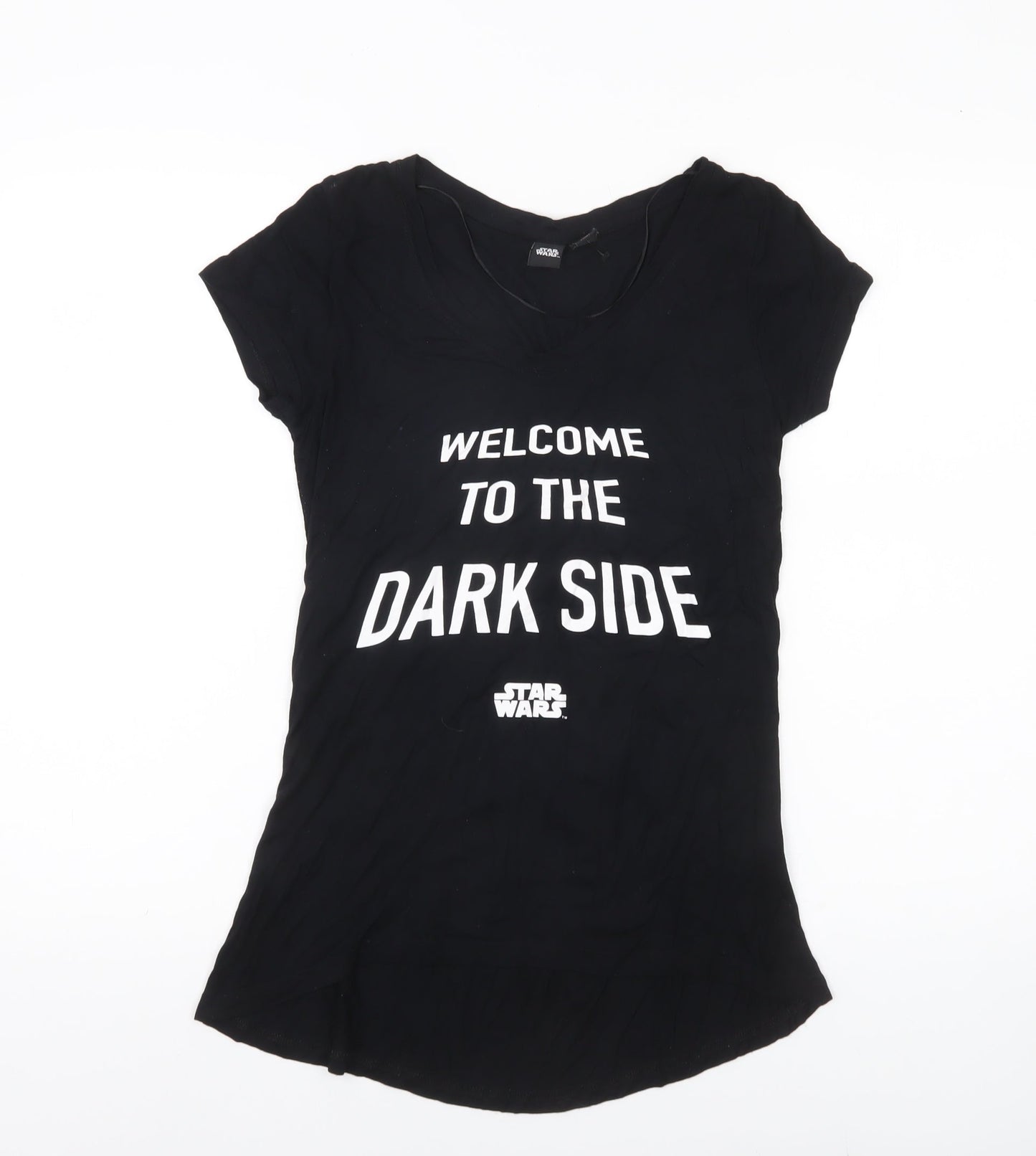 Star Wars Women Black Size 8 Scoop Neck Short Sleeve T-Shirt