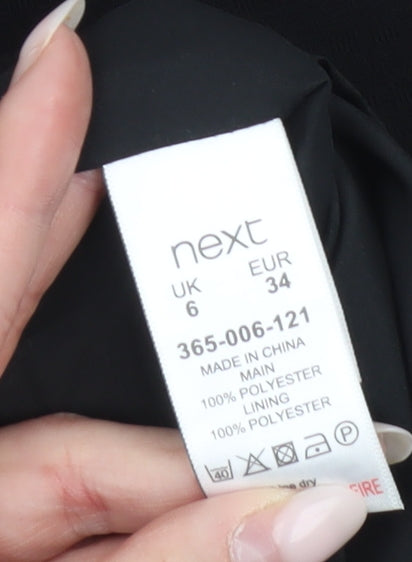 Next Women Black Size 6 Sheath Knee Length Dress