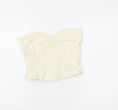 Zara Women’s Ivory Strapless Sweetheart Camisole Blouse XS