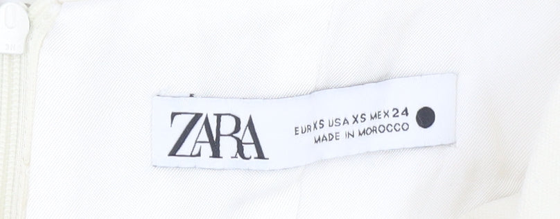 Zara Women’s Ivory Strapless Sweetheart Camisole Blouse XS