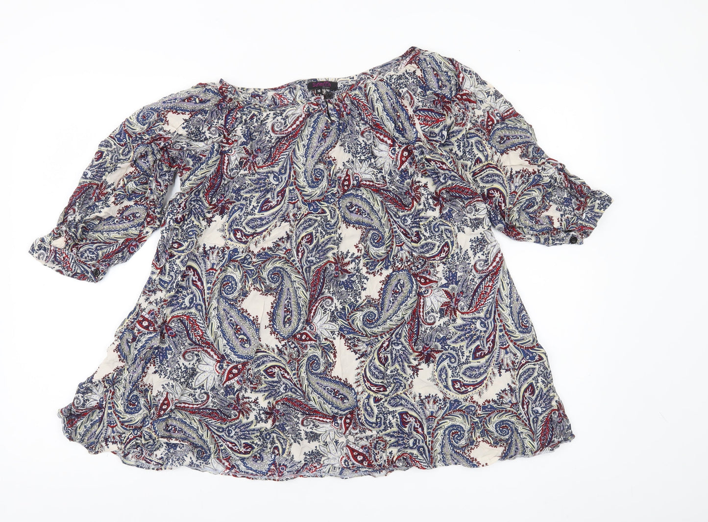 Stella Morgan Womens Multicoloured Paisley Tunic Blouse Size 10