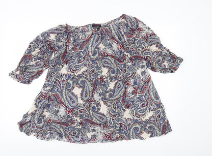 Stella Morgan Womens Multicoloured Paisley Tunic Blouse Size 10