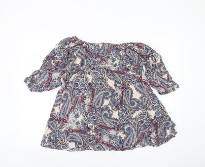 Stella Morgan Womens Multicoloured Paisley Tunic Blouse Size 10
