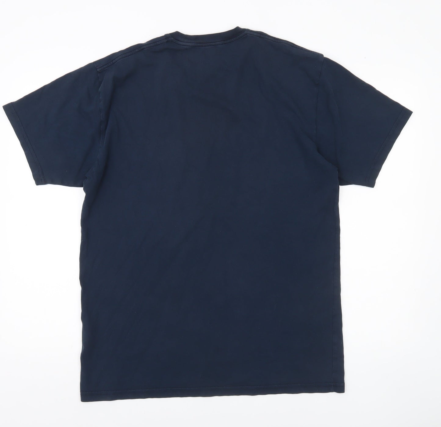 Vans Mens Blue Large Classic Fit Logo Graphic Cotton T-Shirt