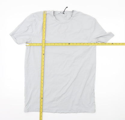 Zara Men’s Grey XL Short Sleeve Crew Neck Jersey T-Shirt